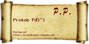Prokob Pál névjegykártya